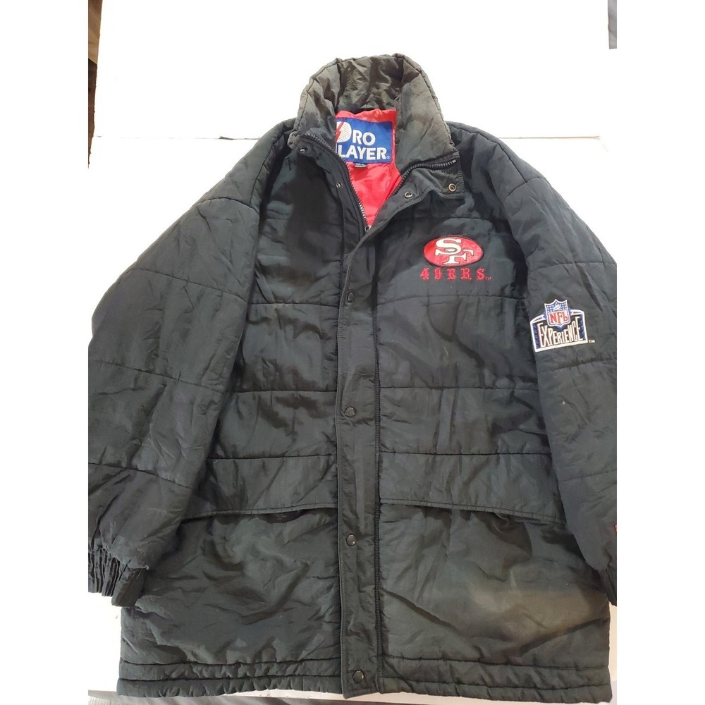 Vintage Pro Player Puffer Jacket San Francisco‎ 49ers Size XL NFL Experience
